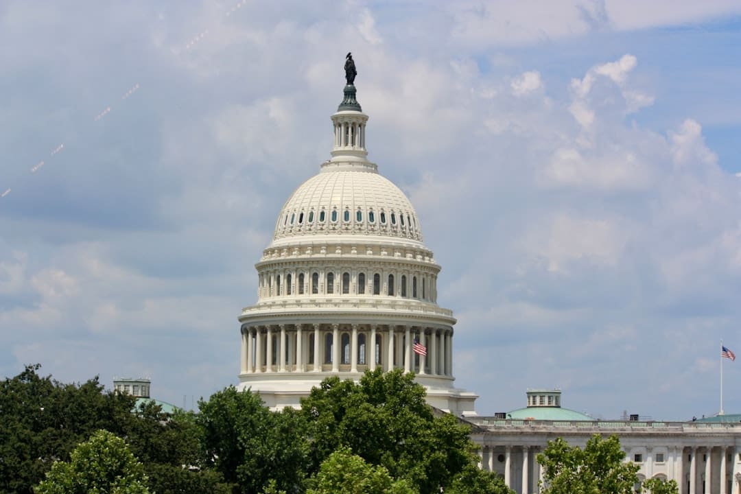 support animal fraud laws — United states capitol building dome against a cloudy sky.